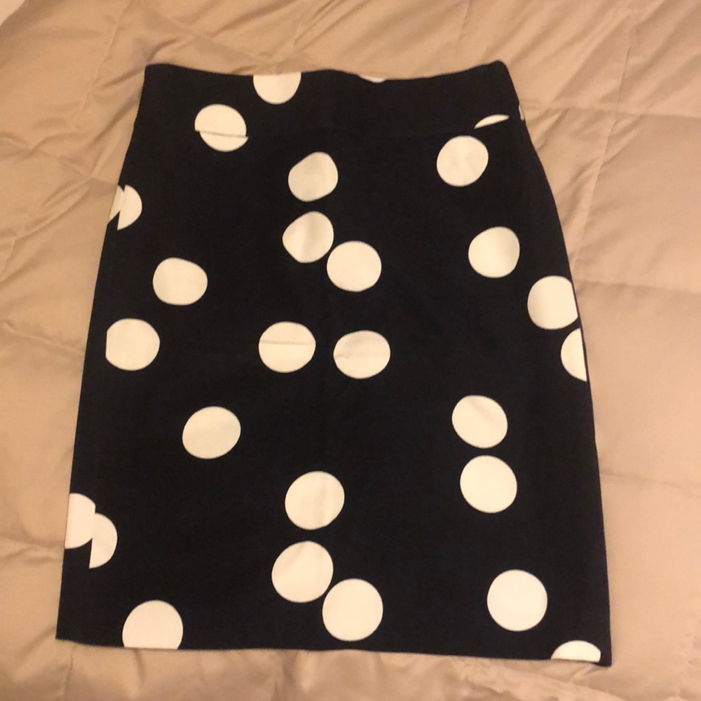 Polka dot pencil skirt